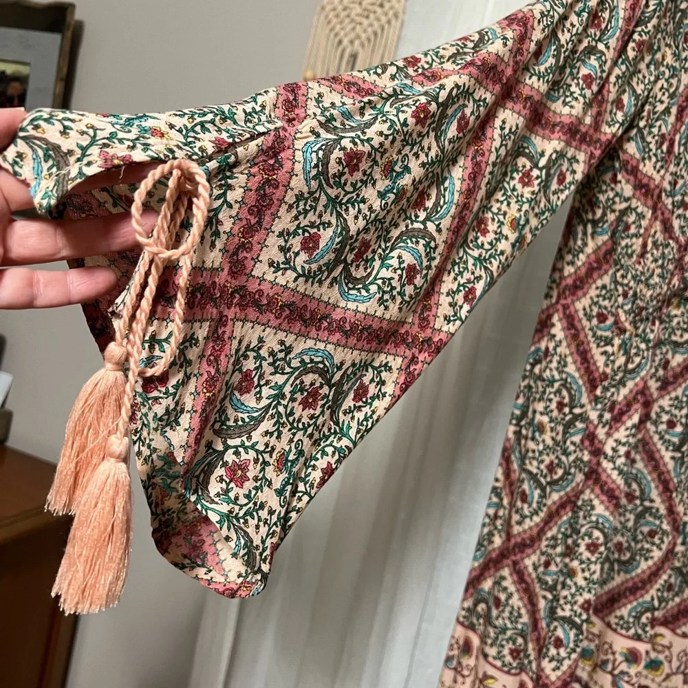 Bohemian Floral Kimono Duster - Picture 4 of 10